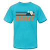 Banff, Canada T-Shirt - Retro Mountain Unisex Banff T Shirt - turquoise