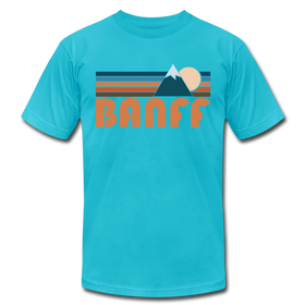 Banff, Canada T-Shirt - Retro Mountain Unisex Banff T Shirt - turquoise