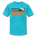 Banff, Canada T-Shirt - Retro Mountain Unisex Banff T Shirt - turquoise