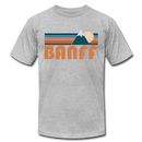 Banff, Canada T-Shirt - Retro Mountain Unisex Banff T Shirt - heather gray