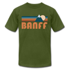 Banff, Canada T-Shirt - Retro Mountain Unisex Banff T Shirt - olive