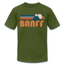 Banff, Canada T-Shirt - Retro Mountain Unisex Banff T Shirt - olive
