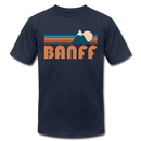Banff, Canada T-Shirt - Retro Mountain Unisex Banff T Shirt - navy