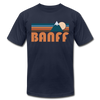 Banff, Canada T-Shirt - Retro Mountain Unisex Banff T Shirt - navy