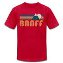 Banff, Canada T-Shirt - Retro Mountain Unisex Banff T Shirt - red