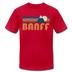 Banff, Canada T-Shirt - Retro Mountain Unisex Banff T Shirt - red