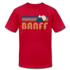 Banff, Canada T-Shirt - Retro Mountain Unisex Banff T Shirt - red