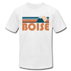 Boise, Idaho T-Shirt - Retro Mountain Unisex Boise T Shirt - white