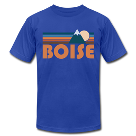 Boise, Idaho T-Shirt - Retro Mountain Unisex Boise T Shirt - royal blue