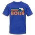 Boise, Idaho T-Shirt - Retro Mountain Unisex Boise T Shirt - royal blue