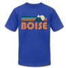 Boise, Idaho T-Shirt - Retro Mountain Unisex Boise T Shirt - royal blue