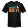 Boise, Idaho T-Shirt - Retro Mountain Unisex Boise T Shirt - black
