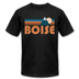 Boise, Idaho T-Shirt - Retro Mountain Unisex Boise T Shirt - black