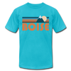 Boise, Idaho T-Shirt - Retro Mountain Unisex Boise T Shirt - turquoise