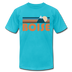 Boise, Idaho T-Shirt - Retro Mountain Unisex Boise T Shirt - turquoise
