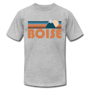 Boise, Idaho T-Shirt - Retro Mountain Unisex Boise T Shirt - heather gray