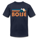 Boise, Idaho T-Shirt - Retro Mountain Unisex Boise T Shirt - navy