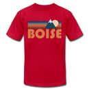Boise, Idaho T-Shirt - Retro Mountain Unisex Boise T Shirt - red