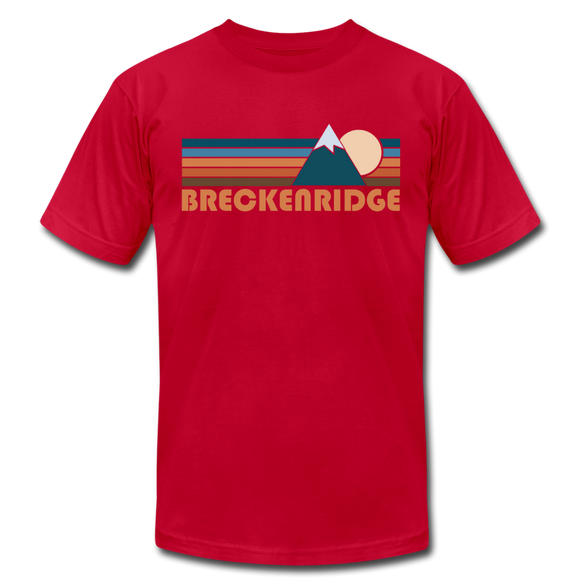 Breckenridge, Colorado T-Shirt - Retro Mountain Unisex Breckenridge T Shirt - red