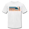 California T-Shirt - Retro Mountain Unisex California T Shirt - white