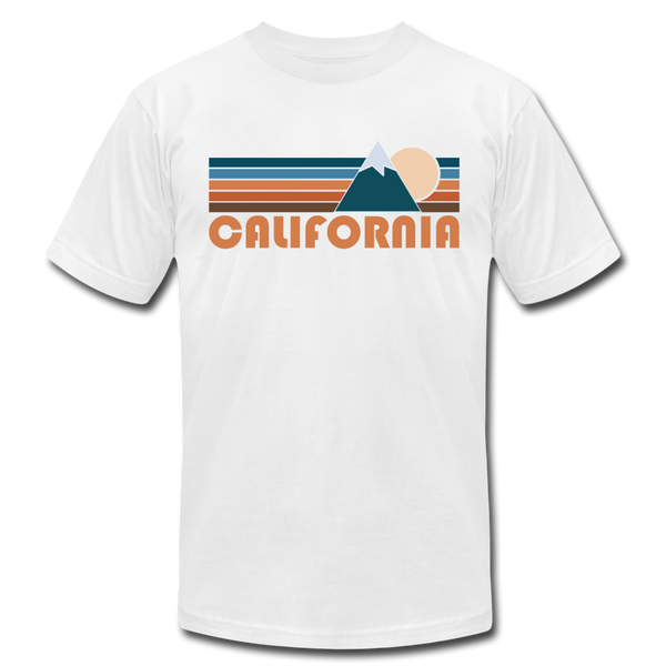 California T-Shirt - Retro Mountain Unisex California T Shirt - white