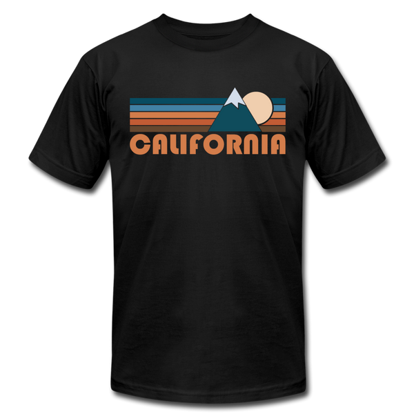 California T-Shirt - Retro Mountain Unisex California T Shirt - black
