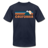 California T-Shirt - Retro Mountain Unisex California T Shirt - navy