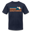 California T-Shirt - Retro Mountain Unisex California T Shirt - navy