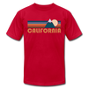 California T-Shirt - Retro Mountain Unisex California T Shirt - red