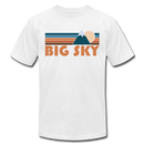 Big Sky, Montana T-Shirt - Retro Mountain Unisex Big Sky T Shirt - white