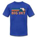 Big Sky, Montana T-Shirt - Retro Mountain Unisex Big Sky T Shirt - royal blue