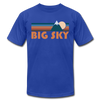 Big Sky, Montana T-Shirt - Retro Mountain Unisex Big Sky T Shirt - royal blue