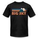 Big Sky, Montana T-Shirt - Retro Mountain Unisex Big Sky T Shirt - black
