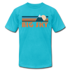 Big Sky, Montana T-Shirt - Retro Mountain Unisex Big Sky T Shirt - turquoise