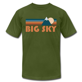 Big Sky, Montana T-Shirt - Retro Mountain Unisex Big Sky T Shirt
