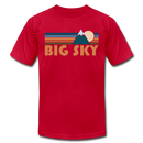 Big Sky, Montana T-Shirt - Retro Mountain Unisex Big Sky T Shirt - red