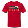 Big Sky, Montana T-Shirt - Retro Mountain Unisex Big Sky T Shirt - red