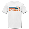 Boulder, Colorado T-Shirt - Retro Mountain Unisex Boulder T Shirt - white