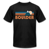 Boulder, Colorado T-Shirt - Retro Mountain Unisex Boulder T Shirt - black