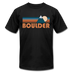Boulder, Colorado T-Shirt - Retro Mountain Unisex Boulder T Shirt - black