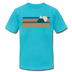 Boulder, Colorado T-Shirt - Retro Mountain Unisex Boulder T Shirt - turquoise