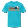Boulder, Colorado T-Shirt - Retro Mountain Unisex Boulder T Shirt - turquoise