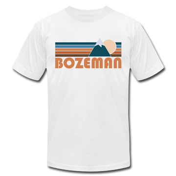 Bozeman, Montana T-Shirt - Retro Mountain Unisex Bozeman T Shirt - white