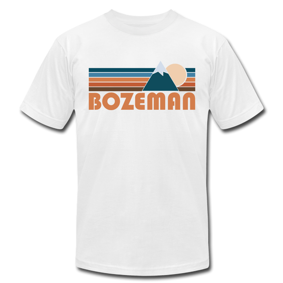 Bozeman, Montana T-Shirt - Retro Mountain Unisex Bozeman T Shirt - white