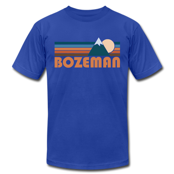Bozeman, Montana T-Shirt - Retro Mountain Unisex Bozeman T Shirt - royal blue
