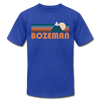 Bozeman, Montana T-Shirt - Retro Mountain Unisex Bozeman T Shirt - royal blue