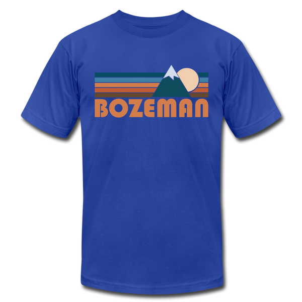 Bozeman, Montana T-Shirt - Retro Mountain Unisex Bozeman T Shirt - royal blue