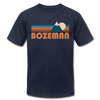 Bozeman, Montana T-Shirt - Retro Mountain Unisex Bozeman T Shirt - navy