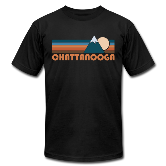 Chattanooga, Tennessee T-Shirt - Retro Mountain Unisex Chattanooga T Shirt - black