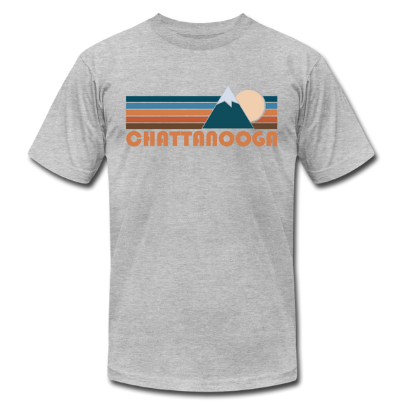 Chattanooga, Tennessee T-Shirt - Retro Mountain Unisex Chattanooga T Shirt - heather gray